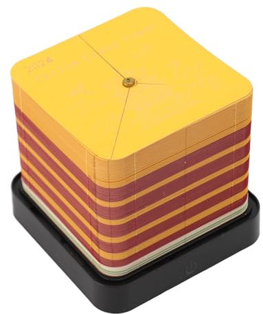 Bloc-notes 3D Chinois Jaune Tour de Grue, Bloc-notes Calendrier 3D 2024, Bloc-notes D'art 3D DIY pour Bureau et Dortoirs D'étudiants