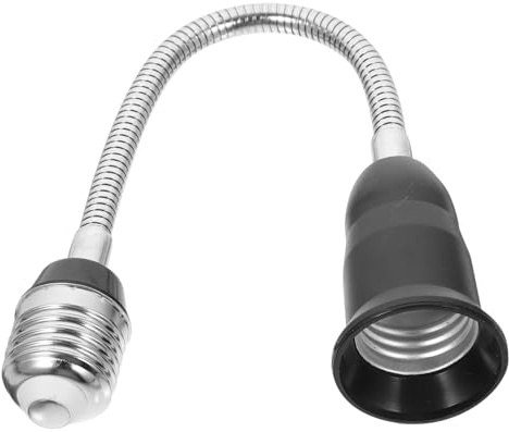 WHAMVOX Adattatore Presa Lampadina E27 Estensione 360 Gradi in Pbt Argento, Design Ergonomico e Affidabile per Prolunga Luci da Presa Elettrica