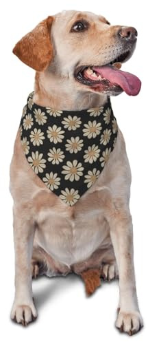 Hundhalsduk, färgglad triangulär halsduk med blommönster, hundnäsduk, söt hundtillbehör, hundhalsdukar