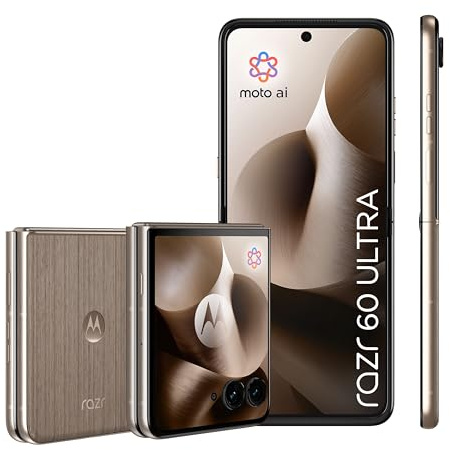 Motorola razr 60 Ultra Flip-Phone (Display pOLED da 6,96/Display esterno robusto da 4,0 con Gorilla Glass Ceramic, resistente, protetto dall'acqua, fotocamera Moto AI da 50 MP, 16/512 GB) Pantone