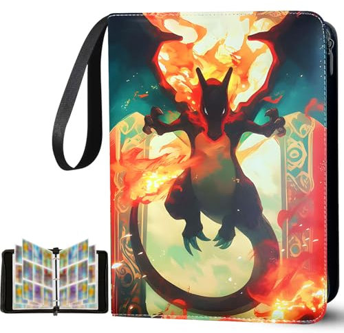 Karten Sammelalbum, Sammelkarten Album, 50 Seiten 900 Taschen, PU Tragbar Karten Hefter, Sammelbuch Album, Geschenk für Kinder und Card Collectors