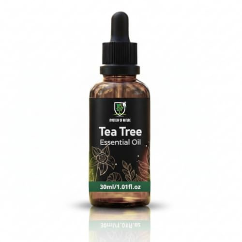 Mystery Of Nature Tea Tree Essential Oil 30ml, 100% Pure Melaleuca Essential Oils for Diffusers for Home, Air Freshener Diffuser Oil with Glass Dropper, Aromatherapy & DIY Home