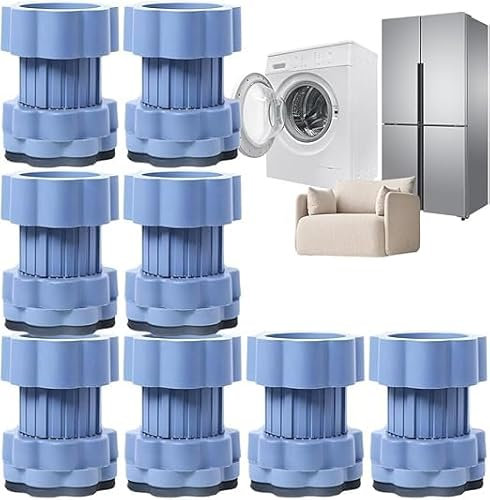 Almohadilla de altura universal para la base de la máquina de lavado, amortiguador de oscilación, amortiguador de vibraciones ajustable, soporte silencioso para lavadora antivibraciones, alfombrilla