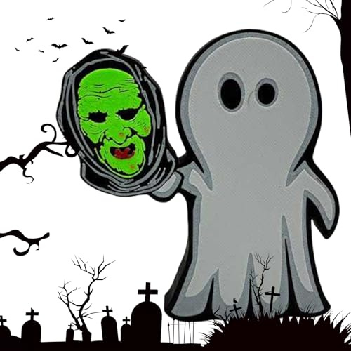 Qutalmi Ghost Figures Small | Scary Desk Decoration - Gift Idea for Teenagers Children Decoration Made of 3D Print for Bedside Table Windowsill Dressing Table Living Room