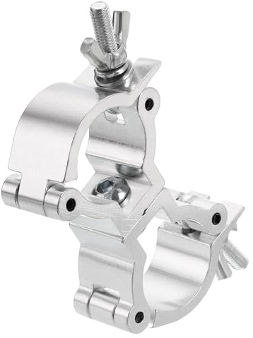 TA-VIGOR Aluminium Alloy Stage Light Truss Clamp, O-Shaped Clamp for 0.94-1.02inch Tubes, Heavy Duty Stage Light Bracket with Double Buckle, Max Load 15lb for Theatre DJ Events