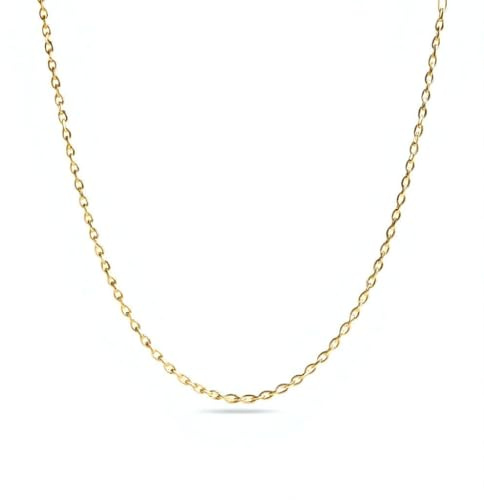 Chaine or femme maille forçat fine 2mm - Plaqué or fin 24k - Ras de cou chocker, collier, sautoir long doré, chaine bola grossesse : 40 cm, 45 cm, 50 cm, 55 cm, 60 cm, 65 cm, 100 cm (100 cm + 10 cm)