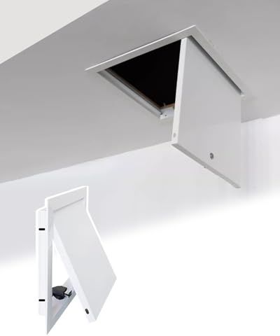 Abschließbare Metall-Zugangsklappe, Unterputz-Revisionsklappe for Elektroinstallationen, weiß, verschiedene Größen(400mmx400mm/15.7inx15.7in)