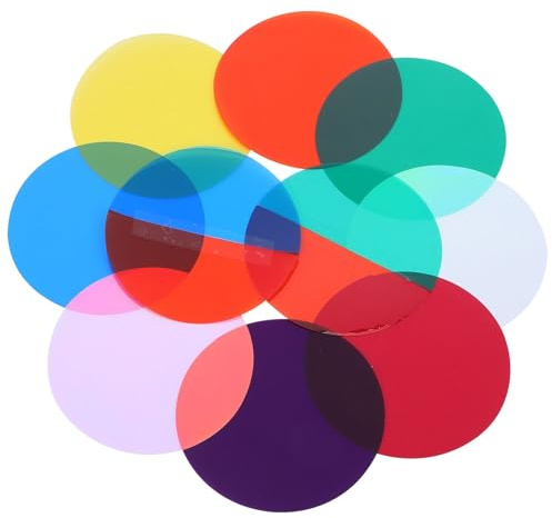 Pellicola Colorata per Luci Adesivi 10 Pezzi Pvc per Plafoniere | Trasparenza Elevata, Retro Autoadesivo, Effetto Uniforme e Resistente allo Sbiadimento, per Camere e Soggiorni