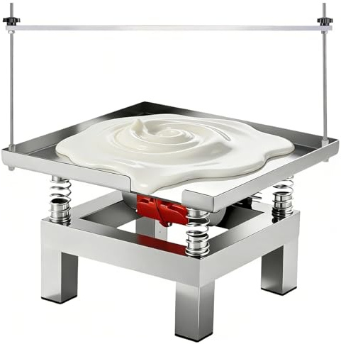 vnmudzeo Banco De Pruebas De VibracióN De Acero Inoxidable, Plataforma De CompactacióN De Moldes De Yeso De Resina, Mesa Vibratoria De Concreto De 3000-3600 RPM, Amplitud De 1-3 Mm Upgrade