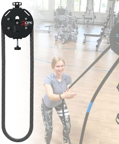 Endless Rope Trainer, Resistance Trainer Machine, Suspension Endless Rope Pulley System Home Gym Infinity Ropes For Full Body Workout, Cardio, HIIT & Strength Training(Black)