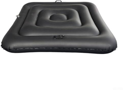 Hosrivae Cubierta inflable de spa para jacuzzis cuadrados, 135 cm de diámetro, PVC de 0,2 m de grosor, con aislamiento térmico de bajo consumo, resistente a la intemperie (negro A)