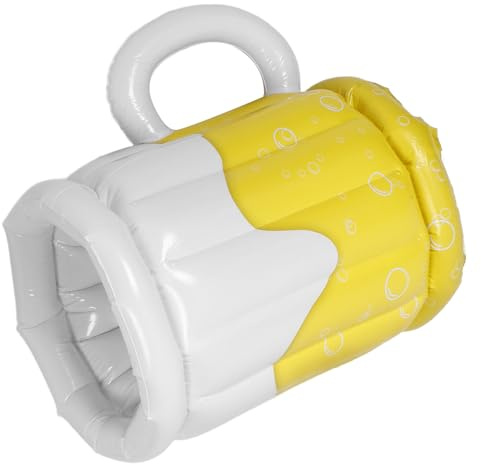 TOYANDONA Inflatable Ice Bucket Cooler Pvc Thickened White Yellow Party Beverage Cooler for Outdoor Wine Beer Drinks Fruit Chilling Bucket