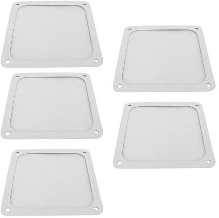 Jelquix 120 Mm Dator PC-fläkt Dammfilter Magnetisk Nylonram för PC-fodral Strömförsörjningsventiler, 5 St Mjuka Nätfilter, Flytande Luftflöde för Hemelektronik Dammtät (Vit)