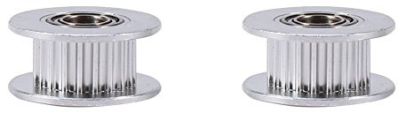 Hilitand 2pcs Poleas de Correa, Polea de sincronización para Impresora 3D Ancho de 6mm Correa Dentada, el diámetro Interno de Aluminio 5mm