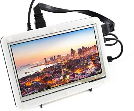 waveshare 7 inch Display Capacitive TFT Touch Screen HDMI LCD B with Case for Raspberry Pi, BB Black, Banana Pi Support Raspbian/Ubuntu/Kali/Retropie/WIN10 IOT, Windows 10/8.1/8/7