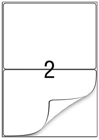 FungLam 210 x 148 mm, 100 Sheet, 2 per Page Labels, Address Labels Self-Adhesive Labels A4 Shipping Labels Mailing Printer Labels, Suitable for Laser Inkjet Copier Printing, 2 per Sheet