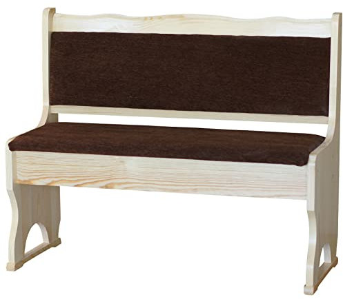 k koma Holz Bank POLSTERUNG Holz NEU Kiefer LACKIERT MASSIVHOLZ - BRAUN (85)