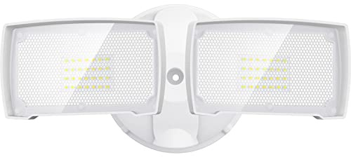 LEPOWER 3000LM Flood Lights Outdoor, 28W 5500K LED Security Light Switch Controlled, IP66 Waterproof Outdoor Lights, Wall Mount Exterior Flood Light with 2 Adjustable Heads Floodlights Outside