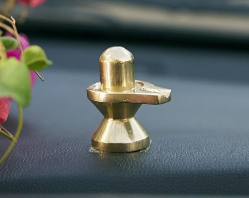 Esplanade Shiva Lingam Idol Auto Armaturenbrett Gott Idol – 6,3 cm Shivling für Schreibtischdekoration, Shiv Linga für Puja Home, Shivratri | Antikes Design | Heimdekoration Geschenk Schaustücke