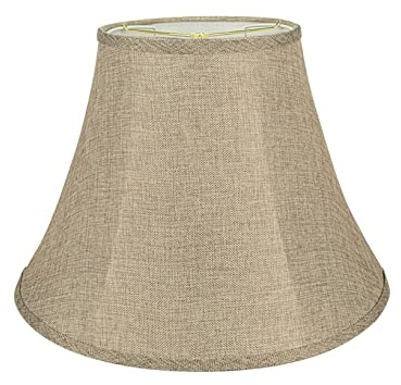 Aspen Creative 38001 Transitional Bell Shaped Collapsible Spider Construction Lamp Shade in Wheat, 9 Top x 18 Bottom x 13 Slant Height