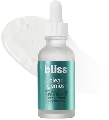 Bliss Clear Genius Klärendes Flüssigpeeling für die Nacht 30 ml klärt die Poren, peelt die Haut nicht reizend sauber vegan, ohne Tierversuche