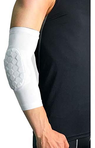 Mya Ellenbogen-Bandage, gepolstert, mit Wabenmuster, Sport-Kompression, Armschutz, Sportarmband, Outdoor