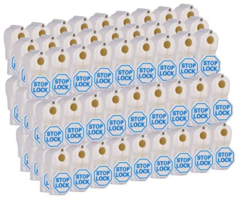 LeaGerous Magnetischer Hakenstopper, 6 mm, Displayhaken, Magnet-Sicherheitsschlösser, kompatibel mit 4,5–5,9 mm Stecktafeln für Einzelhandel und Einkaufszentrum, Weiß, 200 Stück