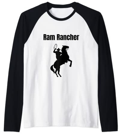 Ram Rancher T-Shirt Cowboy Ram Ranch Meme Raglan