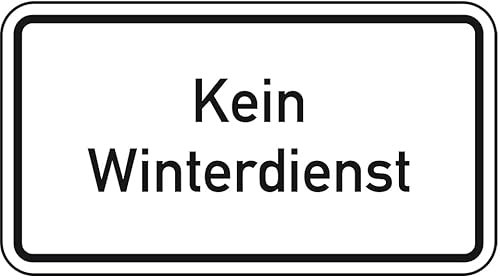 Hinweisschild Kein Winterdienst, Aluminium RA0, reflektierend, 600x330mm