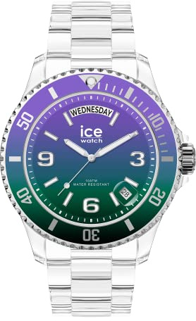 Ice-Watch - Ice Clear Sunset - Mehrfarbige Damenuhr mit Plastikarmband