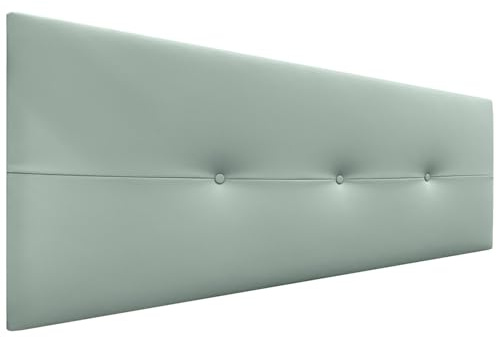 DHOME - Testiera rivestita in similpelle o tessuto Aqualine Pro, testiere rivestite per letto (similpelle verde acqua, 160 cm (letti 150/160 cm))