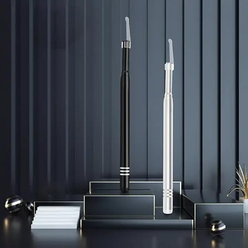 QiudanTimes Visual Ear Cleaner Kamera, 3-in-1, Typ-C, USB, Visual, Otoskop, 3,9 mm, 0,3 MP, 6 LEDs, EarPick Ear Spoon, Endoskop für Android (3,9 mm, schwarz)