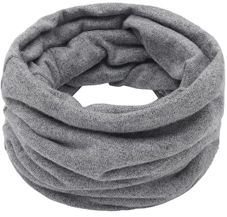 YUKORT Winter-Strickschal FüR MäNner Unisex Winter Warm Gestrickte Snood Ring Schal Lässig Einfarbig Outdoor Hals Wärmer Schals Mode Universal Warm Halten Schals Schal Herren (Color : Grey)