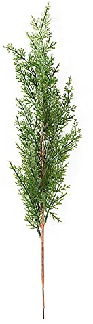 10Pcs Artificial Cypress Branches,16.5in Faux Long Stem Cedar Sprigs Fake Greenery Pine Picks, Needles Branches Twigs for DIY Garland Wreath Christmas Embellishing and Home Garden Decoration(#3)