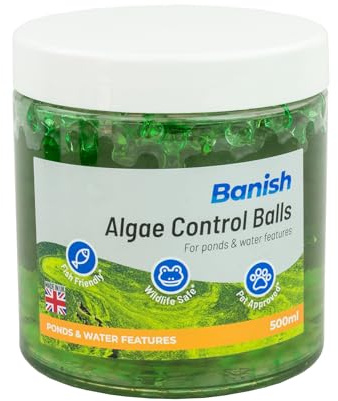 Pisces Banish 500ml Algae Control Balls, Water Treatment for Ponds and Features Greenwater, Blanketweed & Duckweed Remover