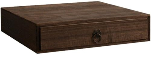 Muteitt Wooden Tea Box Puerh Tea Cake Box with Drawer, Pu Erh Tea Storage Organizer for Pu Erh Tea Lover Tea Storage Holder Organizer