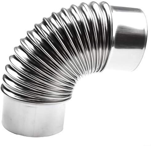 90° Winkelrohr, Ofenrohr, Stahl, Ofenrohr, Rohrbogen aus Edelstahl, für alle Arten von Öfen, Kaminen, S, Grill, Entlüftungen (100 mm)