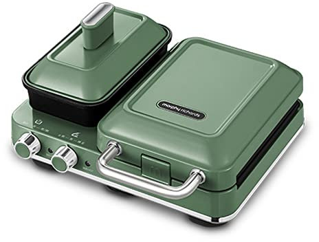 Bread Maker Machine and Compact Waffle Irons Toaster Set - Make Delicious Meals with Removable Plates for Breakfast Sandwiches!