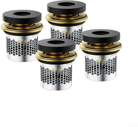 HEIBTENY 2/4/10 Filter Bounce Water Stop Valve Installation Copper Brass Automatic Shut Off Valves Designed for 1/2 Inch Pipes(4pcs)