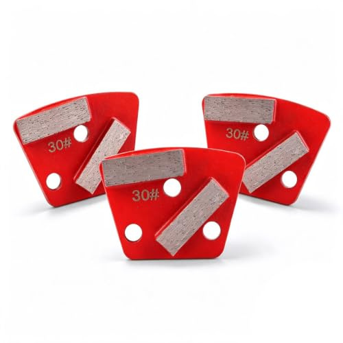 Beufee Diamond Grinding Disc, 3PCS Trapezoid Diamond Grinding Disc #30 | Trapezoid Diamond Floor Grinding Pad Concrete Floor Grinding Discs Rock Grinding Blades for Grinder Floor Concrete
