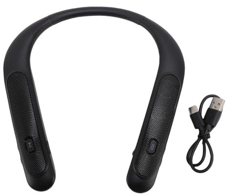 Topiky Neckband Bluetooth Speaker, Wireless Wearable Neckband Speaker, 3D Stereo Sound, 12 Hrs Play Time, Low Latency for Gaming, Rechargeable Body Sports Speaker for Game TV