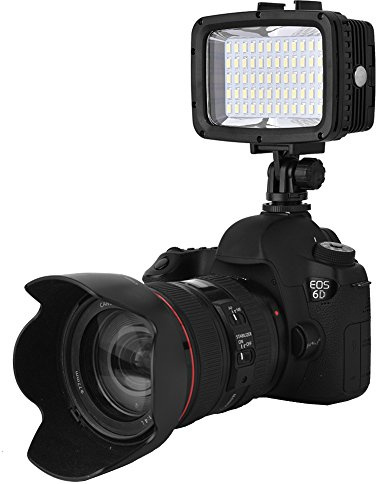 Luocute 60 LED LED Video Light Riempimento LAMPAGGIO 40M di Cavinio da Immersione Subacquea per Fotocamera e Smartphone 1800lm