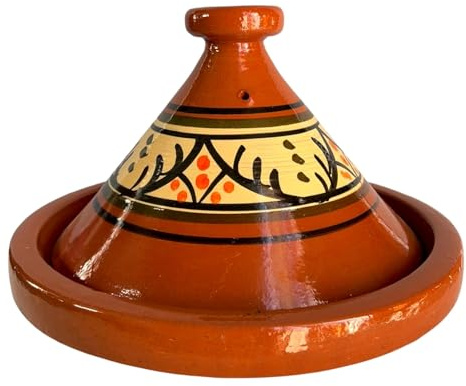 Tajine XL 35 cm in Terracotta Dipinta a Mano – Pentola Tradizionale Marocchina/Tunisina + Ebook Gratuito 2611251311