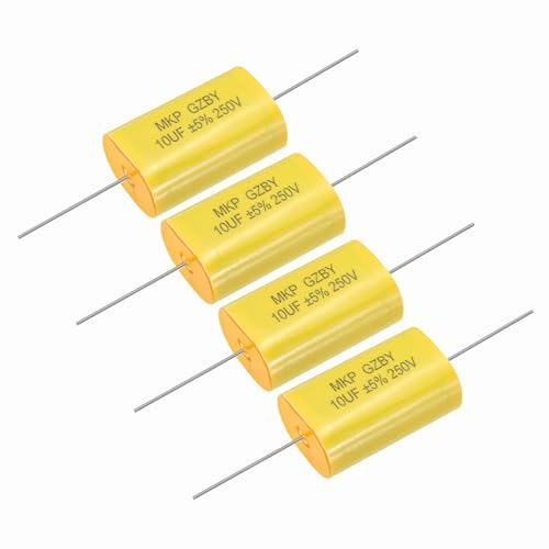QUARKZMAN 4 Stück Frequenzweichen Kondensator 10uF 250V | Audio Lautsprecher Crossover, Unpolarisierter Polypropylen MKP Folien Kondensator