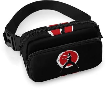 Qigong Wushu Teacher Tai Chi Pose Printed Money Belts for Women Men Fanny Pack Fashion Waist Packs with Adjustable Buckle