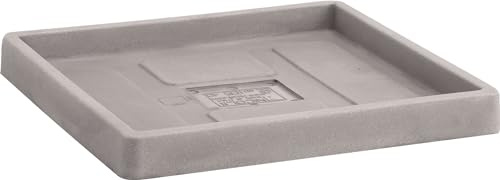 Nicoli R3540S Evolution Matt stampaggio rotazionale Themis Square Flower Box piattino, Cenere, 40 cm