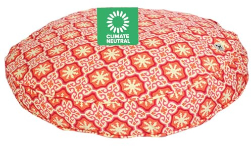 Molly Mutt dd59r Hundebettbezug, rund, mittelgroß/groß, waschbar, mit abnehmbarem Bezug, Papillon-Druck, 91,4 x 12,7 cm, rund