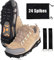 Steigeisen Spikes für Schuhe Winter mit 24 Edelstahl Zähne, Schuhspikes Schuhkrallen Grödel Spikes Schuhe Wanderschuhe Schneespikes