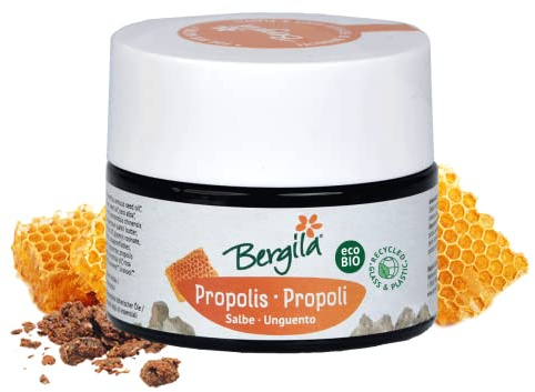 Bergila Unguento Propoli ECObio, 50ml - 100% naturale di materia prima biologica e controllata - frizioni, massagi - qualità controllata e certificata