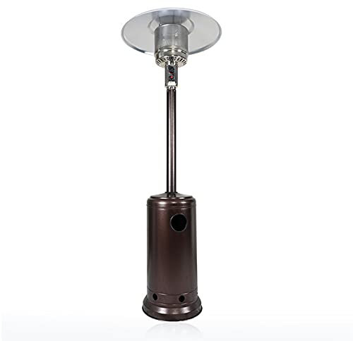 Chauffage de terrasse à gaz avec housse étanche, brûleur propane 13 kW, chauffage infrarouge sur pied, chauffage sur pied, chauffage de terrasse avec roues portables et tuyau de régulation